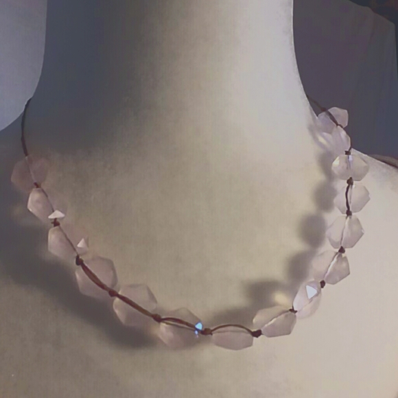 Designs by Ch Lovin Jewelry - Rose Quartz Necklace.